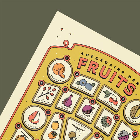 Abécédaire des fruits - Affiche - Le nutritionniste urbain