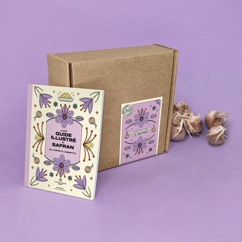 Ensemble de culture de safran (Bulbes + livre) - Prévente - Le nutritionniste urbain