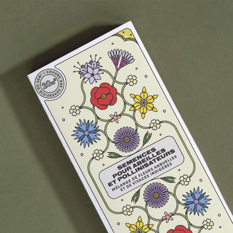 Fleurs pour abeilles et pollinisateurs - Coffret de semences - Le nutritionniste urbain