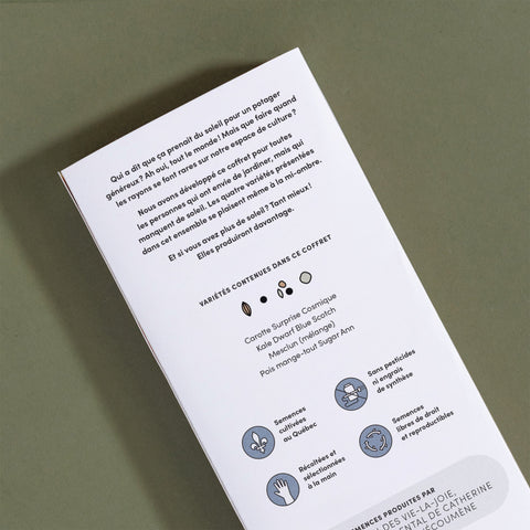 Le potager de la mi - ombre - Collection de semences ancestrales - Le nutritionniste urbain