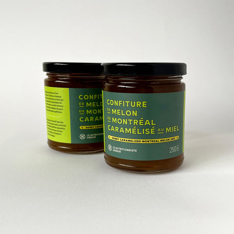 Confiture de melon de Montréal caramélisé au miel - Le nutritionniste urbain